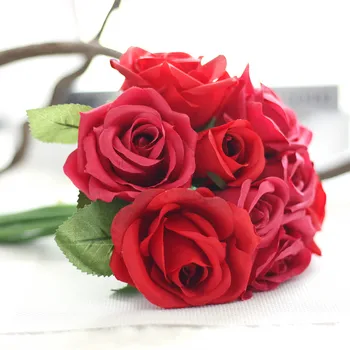 1 Buchet de Mătase Artificială de Flori de Prun Rose se potrivesc Grădină Sărbători Petrecere Acasă, în locuri Publice Decor Nunta 1368