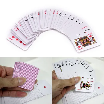 1 Set de Poker Mici Carti de Joc Joc de Familie Joc de Călătorie de 5,5*4 cm 31706