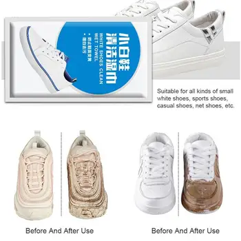 10buc Pantofi Albi de Curățare de Călătorie Portabil Împachetate Individual de Unică folosință Adidași Pantofi Șervețele de Curățare Cleaning Tool Perie de Pantofi 1987