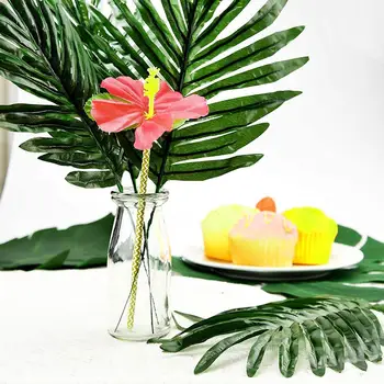 12pcs Verde Artificial Frunze de Palmier de Plastic Plante de Gradina Decoratiuni Acasă 1 Buchet Scutellaria Copac Tropical Fals Plante 149363