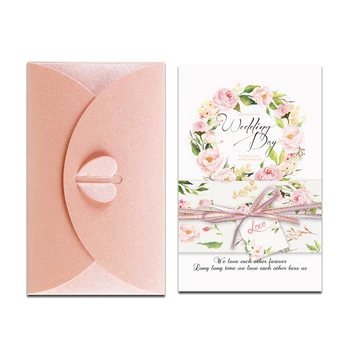 2019 Roz Romantic Carduri de Nunta Pentru Casamento Decor Banchet Petrecere de Alimentare DIY Decorare Personalizate Invitații Card de Favoruri 854
