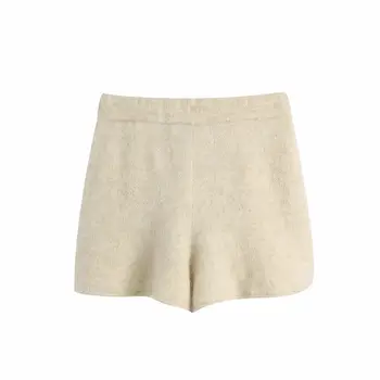 2020 Nouă Femei Tricot pantaloni Scurți de Înaltă talie elastic cu cordon betelie casual elegant de Moda Confortabil Femeie Simplă pantaloni scurți 3294