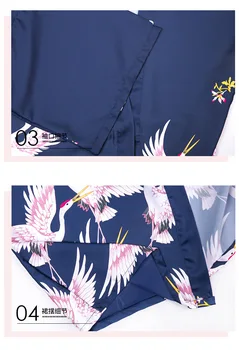 2020 primăvară-vară mătase Macara de imprimare femei haine fete housewear de îmbrăcăminte de interior acasă kimono robe 5050