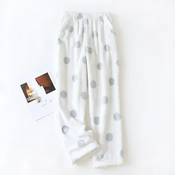 2021 Femei Pantaloni de Pijama Thermal Fleece Somn Funduri de Buzunare Liber Casual Cald Pijama Pantaloni de Casa-Pantaloni pentru Femei pijama mujer 16872