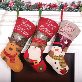 3 Buc Ciorap de Crăciun Șemineu Agățat de Crăciun Ciorapi de Decoratiuni pentru Vacanță de Familie Sezonul Decor 4074