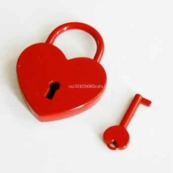 300pcs Mini lacăt roșu depozitare hardware în formă de inimă, dragoste de blocare cadou de nunta lacăt catarama de blocare lumina favoarea partidului 1591