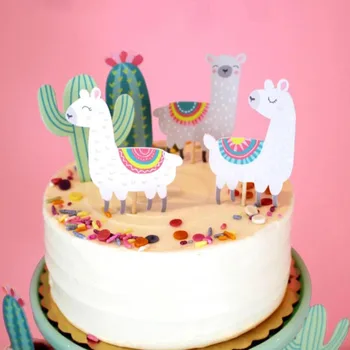 5 buc minunat Alpaca cactus tort fân pentru cupcake ziua drapelului petrecere copil de dus de nunta de decorare consumabile 1840