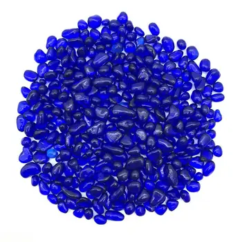 50g 7-10mm albastru albastru Cobalt Albastru de Pietriș de Culoare Glazura de Cristal Buddha Acvariu Piatra Decor Pietre și Minerale 5962