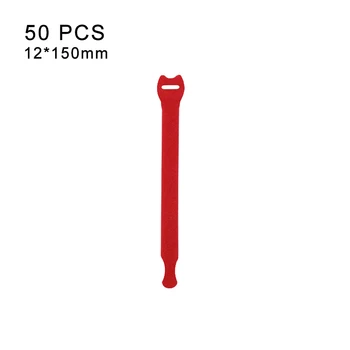 50Pcs/Pack Nylon/Poliester Cablu Cablu Reutilizabile Curea Nailon Culoare Pură Ordonat Organizator Multi Scop Cârlig Buclă Legături 2130