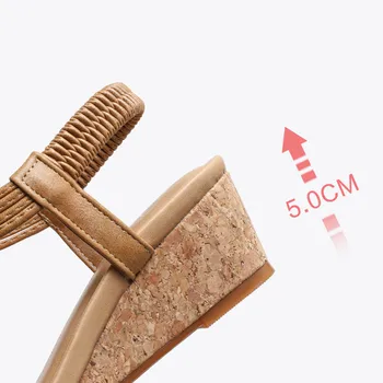 CEYANEAO cu Toc Femei Pene Sandale Femei din Piele Moale cu Cristal de Design de Moda de sex Feminin Pantofi Mare Plus Dimensiune 36-42 35384