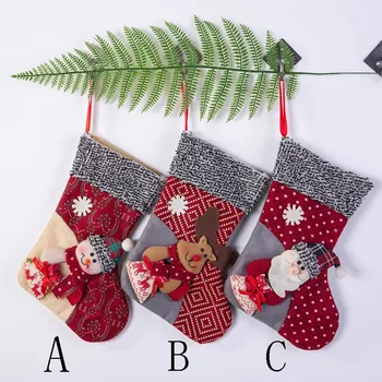 Ciorapi De Crăciun Mini Șosete Bomboane Mos Craciun Sac De Cadouri De Crăciun, Decorațiuni Pentru Bradul De # 35760