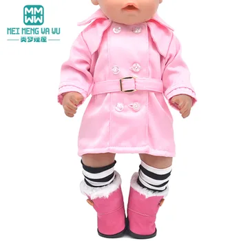 Copil Haine Papusa de Moda Stewardesa costum de pluș haina Pentru 43-45cm Jucărie Nou-Născut American Doll Papusa Accesorii 632