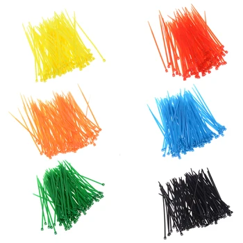En-gros de Practică 7 Culori 3x100mm Rețea de Nylon Plastic Cablu de Sârmă Organizator Zip Lega Cablul de Curea Cablu Bobinator 100buc 5315
