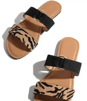Femei sandale la domiciliu flip flop Vara nou stil plat de culoare cataramă de aur în aer liber de agrement non-alunecare de papuci de plaja de moda sălbatic 1030