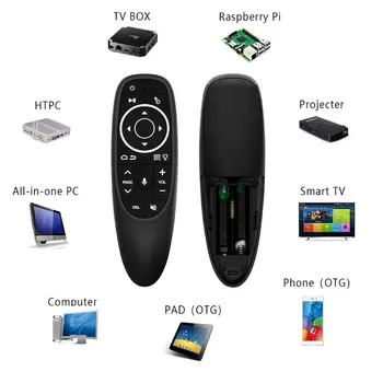 G10S Pro Voice Control Mouse-ul de Aer cu Gyro Senzor Telecomandă cu iluminare de fundal pentru TV box PC-ul 17127