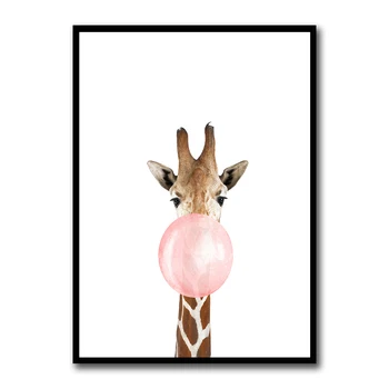 Girafa, Zebra Animal Postere si Printuri de Arta Pictura de Arta de Perete Pepinieră Decorative de Imagine Stil Nordic Copii Decor 83039