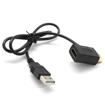 Hdmi de sex Masculin La Feminin Conector + USB 2.0, Încărcător Cablu Spliter Adaptor Extender 1561
