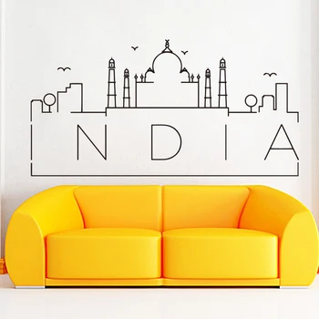 India, Țară Autocolant de Perete Home Decor Frumos Landscope decor camera de zi Dormitor Decalcomanii 33973