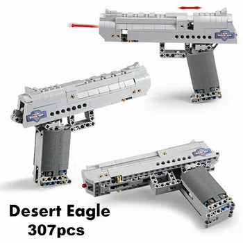 Jucarii Pistol Desert Eagle Model DIY Militare Blocuri 307pcs Kituri pistol Cărămizi Baiat Cadou de jucării în aer liber pentru copii 85147