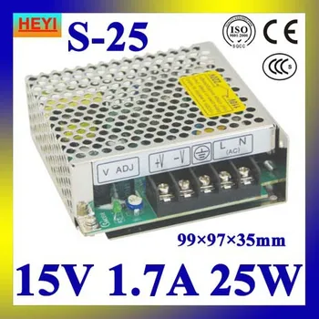 LED de alimentare de 15V 1.7 100~120V/200~240V AC intrare singură ieșire de comutare de putere 25W transformator de 15V 33444