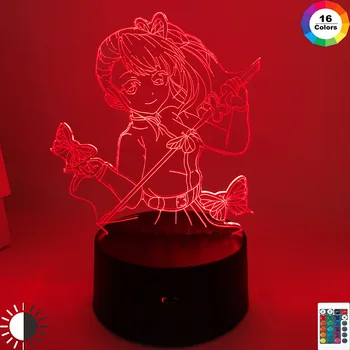 Led Lumina de Noapte Anime Demon Slayer Tsuyuri Kanawo Figura pentru Fete Decor Camera Veioza Kimetsu Nu Yaiba Cadou de Masă 3d Lampa 10472