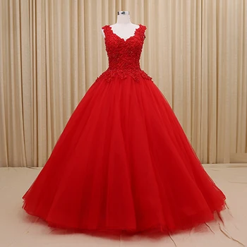 Livrare gratuita v gât roșu rochii de bal lungi 2017 robe longue nou stil personalizat face 1734
