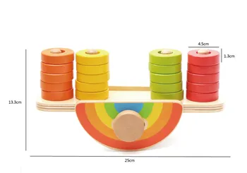 Noi Din Lemn, Jucarii Pentru Copii Rainbow Joc De Echilibru Copii Jucarii Educative Cadouri Pentru Copii 79528