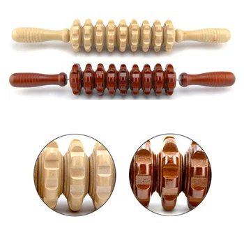 Nou 1 buc Corp Plin de Masaj Lemn cu Role Stick de Viteze de Declanșare Punct de Relief Muscular Durerea Instrument 5 Stiluri 178639