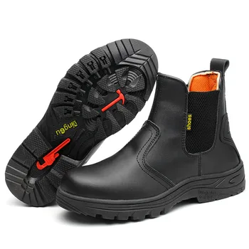 Plus dimensiune moda pentru bărbați din oțel tep capace de siguranță în muncă cizme piele naturala lucrător pantofi în aer liber de constructii site-ul de securitate botas boot 1808