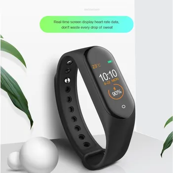 Relogio Ceas Inteligent m4 Bluetooth Monitor de Presiune sanguina Om Femeile Pătrat Smartband Impermeabil Tracker de Fitness Smartwatch 2020 2135