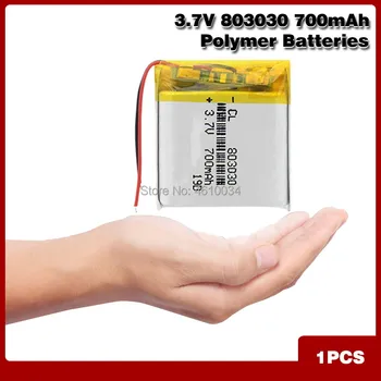 Reîncărcabilă 3.7 V 700mAh 803030 Baterie Li-ion, Li-Po baterie Litiu Li-polimer Bateria Baterii Pentru MP3 MP4 Difuzor Bluetooth setul cu Cască 11013
