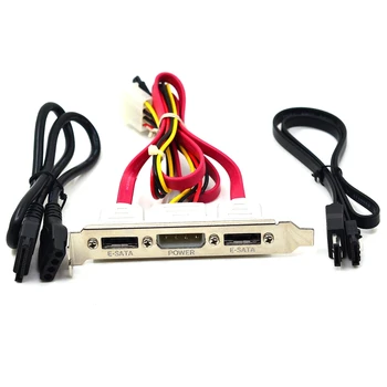 SATA to eSATA + IDE 4 Pini pentru Alimentare PCI Calculator PC Suport Slot Cablu de 30cm 2ft Externe 7848