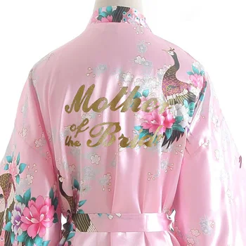 Silk Satin de Nunta Mireasa, domnisoara de Onoare Halat Florale Halat de baie mult Kimono-Halat Halat de Noapte Halat de Baie Moda Halat Pentru Femei 7363