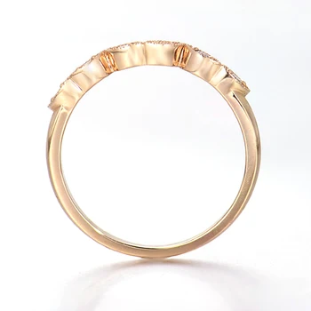 SKM 14K 18k aur a crescut la Modă inele cu diamante pentru femei delicate inele inele de nunta designer de Lux Bijuterii Fine 3111