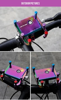 Suporturi pentru biciclete Suport de Telefon pline de culoare Galvanizare Culoare Schimbare de 360 de Grade de Rotație Pentru Motociclete Biciclete Electrice GUB PLUS 12 4907