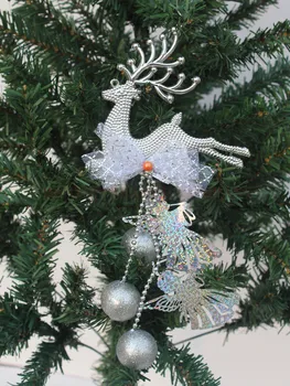 Transport gratuit 1 piese de aur si argint de decorațiuni pentru bradul de Crăciun, de crăciun Elan bell decor, clopot de înaltă calitate ornamente 132861