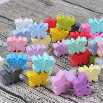 TYRY.HU 3pc/set Butterfly Silicon Mini Baby jucării Teether Personalizat Numele Teether Lanțuri Accesorii Cutie Copilul Teether