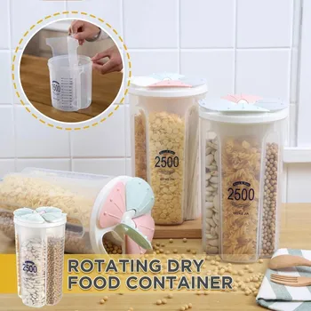 Încadrată De Plastic Transparent Cutie De Depozitare Uscat Alimente Uscate Cutie De Depozitare Container Bucatarie Accesorii Pentru Uscat Cereale Integrale 9706