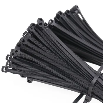 30 buc 5 x 200/250/300/400/500mm Alb Negru Auto-Inchidere Cravata Cablu de Înaltă Calitate de Nailon Legați Zip Wire Wrap Curea