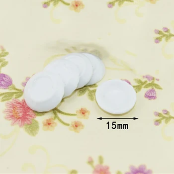 3Pcs 1/12 casă de Păpuși în Miniatură Accesorii Mini Alimente Ceramică Placă de Simulare Bucătărie Disc Jucarii Model pentru Papusa Casa Decor