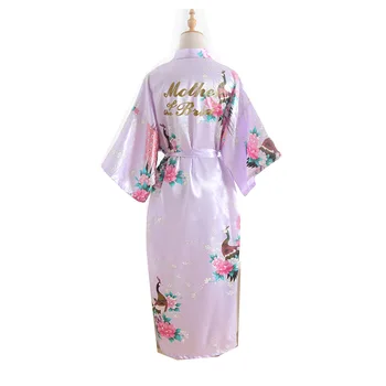 Silk Satin de Nunta Mireasa, domnisoara de Onoare Halat Florale Halat de baie mult Kimono-Halat Halat de Noapte Halat de Baie Moda Halat Pentru Femei