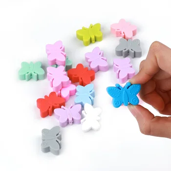 TYRY.HU 3pc/set Butterfly Silicon Mini Baby jucării Teether Personalizat Numele Teether Lanțuri Accesorii Cutie Copilul Teether