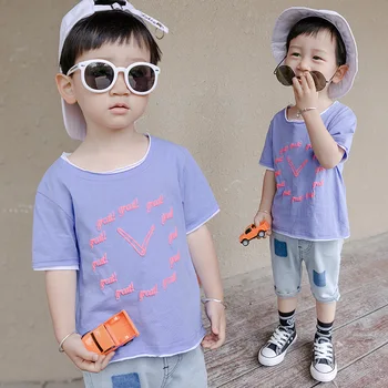Vara Baieti Scurt-maneca tricou Fete, Topuri de Vara Copii Tricou de Bumbac Imprimare Adolescente Haine Copii Haine Copilul Băieți Tees