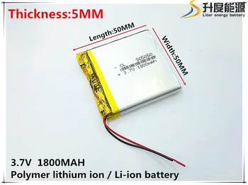 10buc [SD] 3.7 V,1800mAH,[505050] Polimer litiu-ion / Li-ion pentru JUCĂRIE,POWER BANK,GPS,mp3,mp4,telefon mobil,vorbi