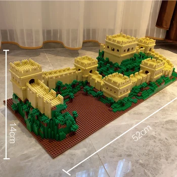 4114pcs+ Mare Mare Zid de Blocuri de Constructii de renume din China Arhitectura Micro Caramida Model 3D Diamond Block Jucarii Pentru Copii