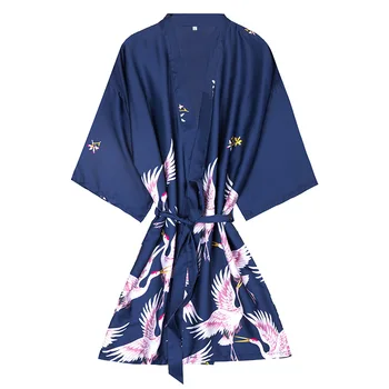 2020 primăvară-vară mătase Macara de imprimare femei haine fete housewear de îmbrăcăminte de interior acasă kimono robe