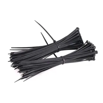 30 buc 5 x 200/250/300/400/500mm Alb Negru Auto-Inchidere Cravata Cablu de Înaltă Calitate de Nailon Legați Zip Wire Wrap Curea