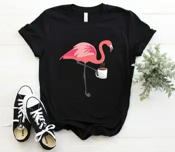 Flamingo Cafea Tricou Iubitor De Cafea Tricou