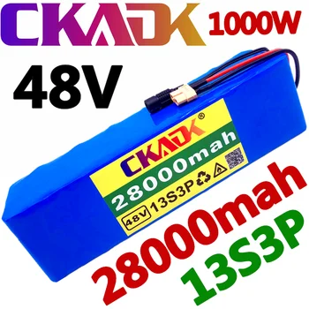 2020 NOU CKADK 48V battery 13s3p 28Ah baterie 1000W baterie de mare putere Ebike biciclete electrice BMS cu xt60 plug +încărcător