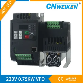 AC 220V 7,5 kW/0.75 kw 1HP-10HP Drive Frecvență Variabilă VFD Controler de Viteză Invertor pentru cnc cu ax motor